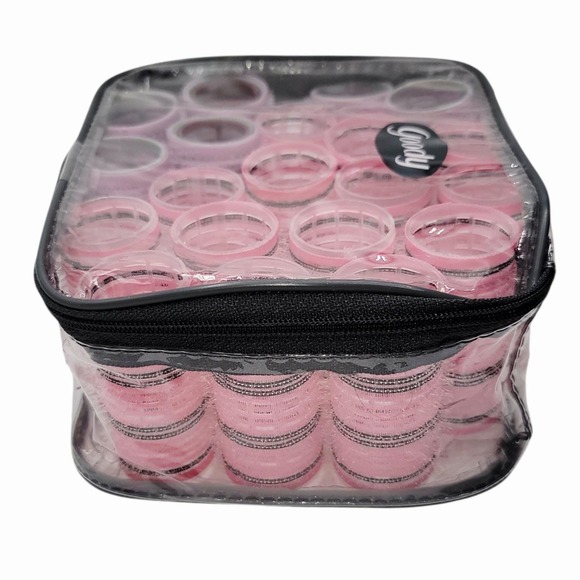 Vintage Goody Self Grip Hair Rollers Set w/ Clear Zipper Case Mixed Sizes - Picture 5 of 6